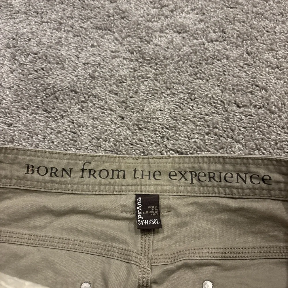 Prana Men's Beige Breathe Pants 34x30 Canvas Style M4BR30111 Organic Cotton